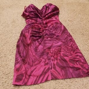 Purple leapord /strip animal print mini